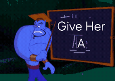 A Cartoon Character Holding A Sign That Says " Hug " GIF