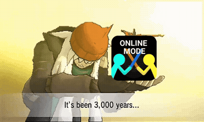 A Cartoon Character Holding A Sign That Says Online Mode On It GIF