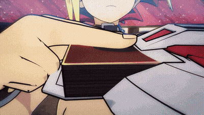 A Cartoon Character Holding A Stack Of Cards GIF