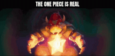 A Cartoon Character Holding A Star With The Words The One Piece Is Real Above Him GIF