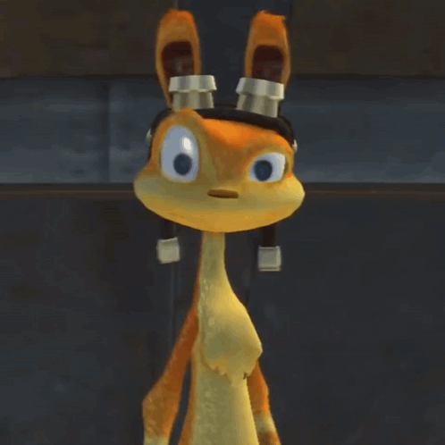 A Cartoon Character Holding A Stick And Smiling GIF