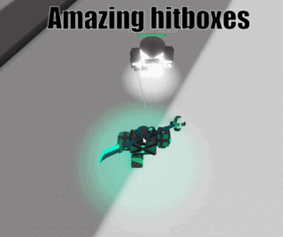 A Cartoon Character Holding A Sword With The Words Amazing Hitboxes Above Him GIF