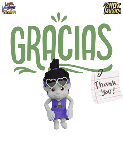 A Cartoon Character Holding A Thank You Note GIF