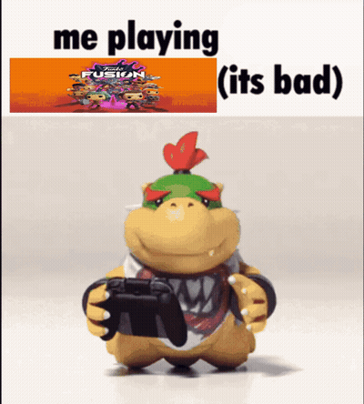 A Cartoon Character Holding A Video Game Controller With The Words Me Playing ( Its Bad ) Below Him GIF