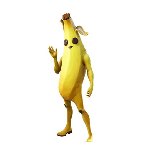 A Cartoon Character In A Banana Costume Is Waving At The Camera Sticker