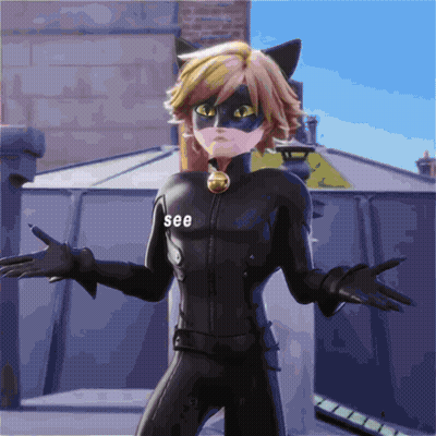 A Cartoon Character In A Black Suit With The Word See On His Chest GIF