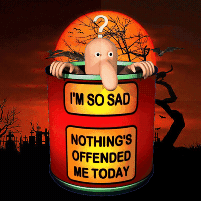 A Cartoon Character In A Can That Says I 'M So Sad GIF