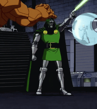 A Cartoon Character In A Green Cape Holding A Green Light Saber GIF