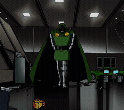 A Cartoon Character In A Green Cape With The Letter E On The Belt GIF
