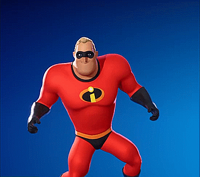 A Cartoon Character In A Red Superhero Outfit With A Yellow I On His Chest GIF