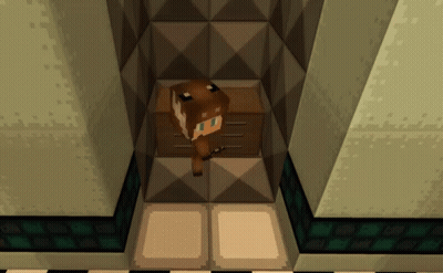 A Cartoon Character In A Room With A Box GIF