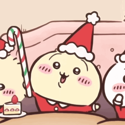 A Cartoon Character In A Santa Hat Is Holding A Candy Cane GIF