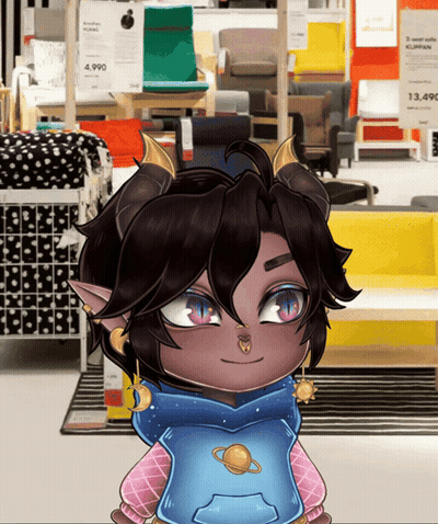 A Cartoon Character In A Store With A Couch For 4,990 In The Background GIF
