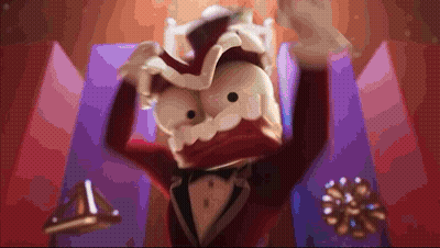 A Cartoon Character In A Tuxedo Is Holding His Head GIF