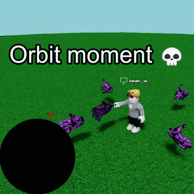 A Cartoon Character In A Video Game With The Words Orbit Moment GIF