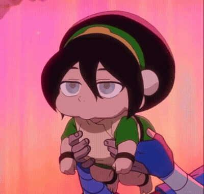 A Cartoon Character Is Being Held In Someone 'S Arms . GIF