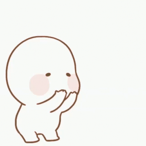 A Cartoon Character Is Blowing Pink Hearts Out Of His Mouth GIF