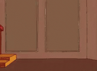 A Cartoon Character Is Breaking Through A Wall With The Words Ohh Yeahhh GIF