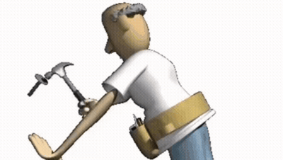 A Cartoon Character Is Brushing His Teeth With A Toothpaste Tube GIF