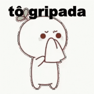 A Cartoon Character Is Covering His Mouth With A Napkin And The Words `` To Gripada '' Written Above Him . GIF