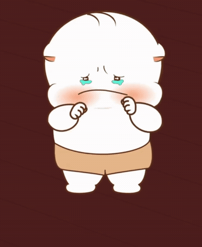 A Cartoon Character Is Crying With A Tear Coming Out Of His Mouth GIF