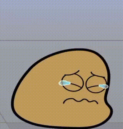 A Cartoon Character Is Crying With Tears Coming Out Of Its Eyes . GIF