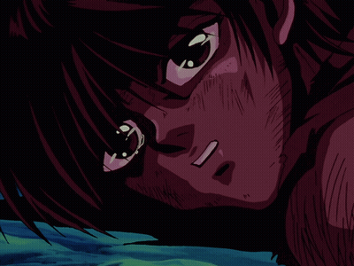 A Cartoon Character Is Crying With Tears Running Down His Face GIF