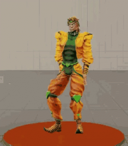 A Cartoon Character Is Dancing On A Red Carpet . GIF