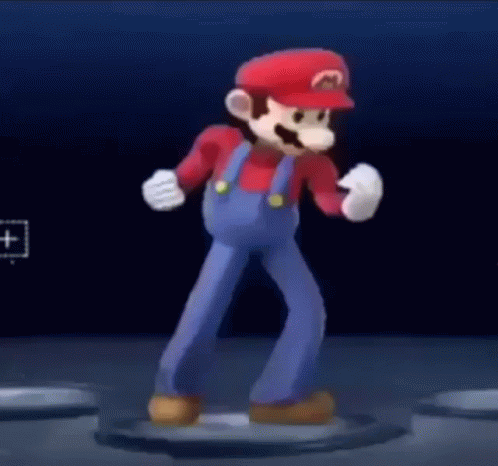 A Cartoon Character Is Dancing On A Stage In A Video Game . GIF
