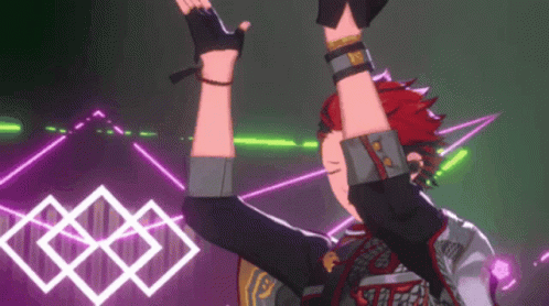 A Cartoon Character Is Dancing With His Hands In The Air . GIF