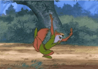 A Cartoon Character Is Doing A Handstand In The Dirt GIF