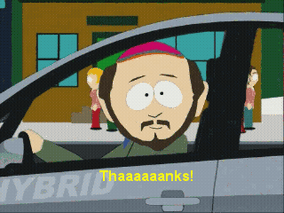 A Cartoon Character Is Driving A Car With The Word Hybrid On The Side GIF