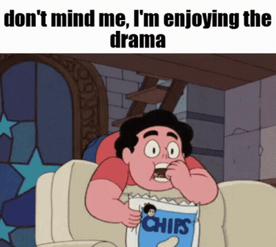 A Cartoon Character Is Eating A Bag Of Chips GIF