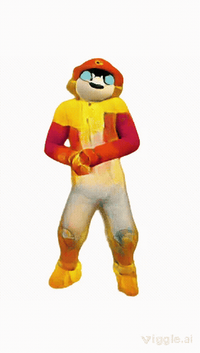 A Cartoon Character Is Flexing His Muscles While Wearing A Cowboy Hat And Sunglasses GIF