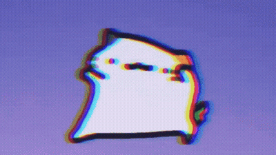 A Cartoon Character Is Flying Through The Air With A Blue Sky Behind It GIF