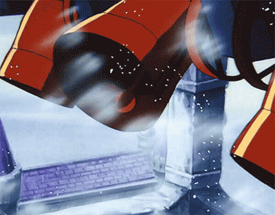 A Cartoon Character Is Flying Through The Air With Snow Falling GIF