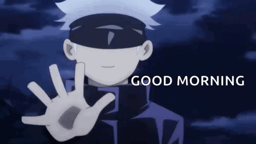 A Cartoon Character Is Giving The Thumbs Up Sign And Says `` Good Morning '' . GIF