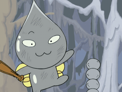 A Cartoon Character Is Holding A Bat With The Letter I On His Face GIF