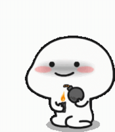 A Cartoon Character Is Holding A Bomb And A Lighter In His Hands . GIF