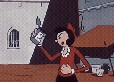 A Cartoon Character Is Holding A Bottle Of Salt GIF