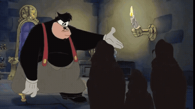 A Cartoon Character Is Holding A Candle And Talking To Someone GIF
