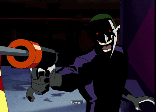A Cartoon Character Is Holding A Cannon With The Letter Wb On It GIF