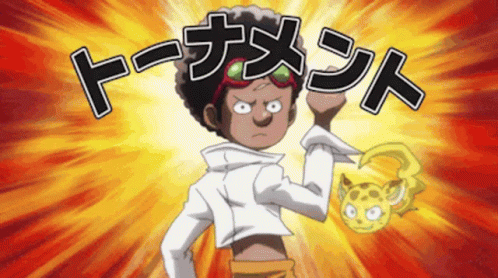 A Cartoon Character Is Holding A Cat And The Word Tournament Is Visible GIF