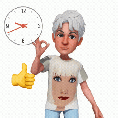 A Cartoon Character Is Holding A Clock With The Hands On The Number 12 And 3 GIF
