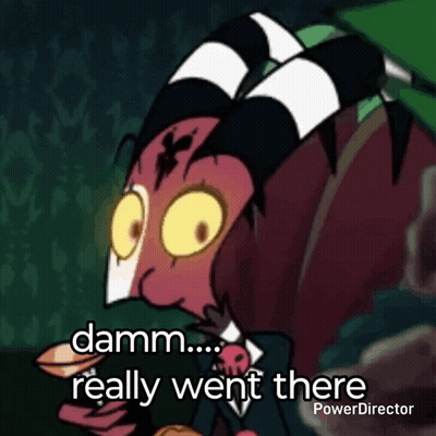 A Cartoon Character Is Holding A Cup Of Coffee And Says `` Damm ... Really Went There '' . GIF