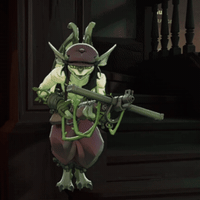 A Cartoon Character Is Holding A Gun In His Hands GIF