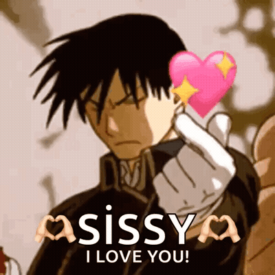 A Cartoon Character Is Holding A Heart In His Hand And Says Sissy I Love You . GIF