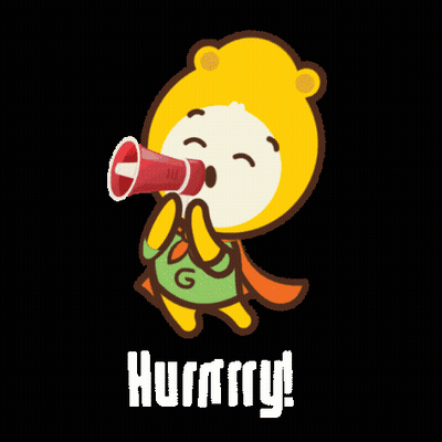 A Cartoon Character Is Holding A Megaphone And The Word Hungry Is On The Bottom GIF