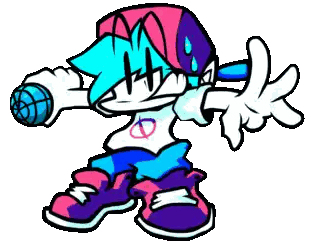 A Cartoon Character Is Holding A Microphone And Making A Hand Gesture . Sticker