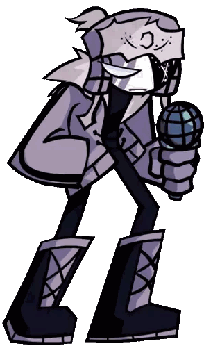 A Cartoon Character Is Holding A Microphone And Wearing A Mask Sticker